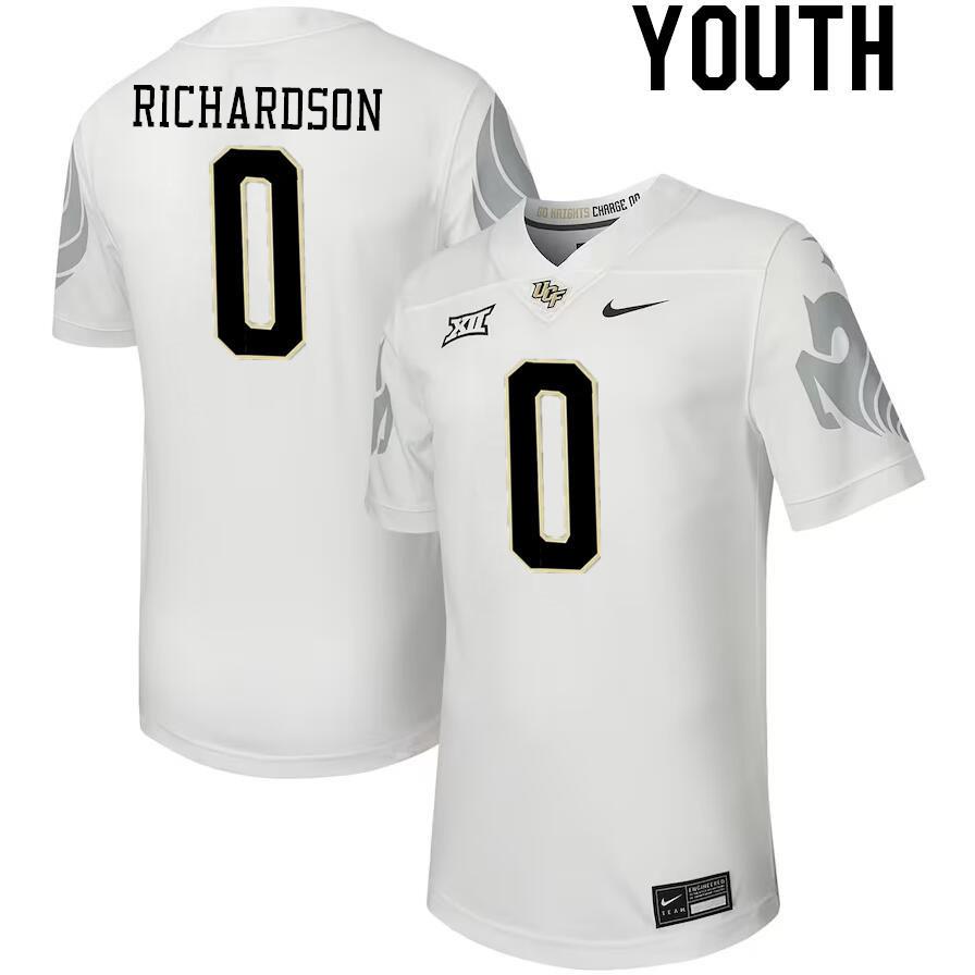 Youth #0 Johnny Richardson UCF Knights Big 12 Conference College Football Jerseys Stitched-Black